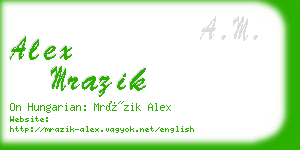 alex mrazik business card
